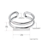 Bague JeeMango en acier inoxydable à double cercle pour femme – Plaqué or 18 carats, étanche, bijou tendance