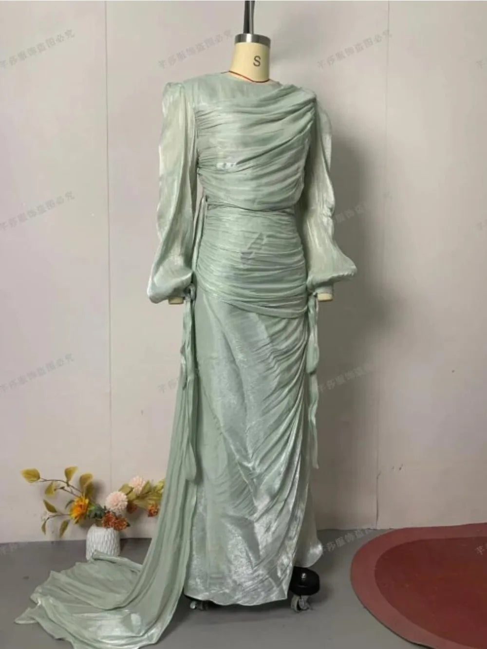 Robe maxi caftan soyeuse et modeste Elariah pour femmes – Abaya musulmane à manches longues, Jalabiya, tenue décontractée et de soirée