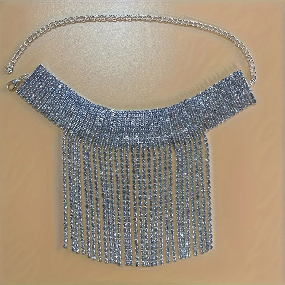 Bracelet de cheville à pampilles et strass pour femme – Bracelet de cheville à chaîne en cristal étincelant, bijou de pied élégant pour les fêtes et les mariages