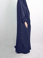 Abaya de prière à capuche pour femmes Elariah avec khimar long hijab | Vêtement de prière islamique modeste | Tissu Nida coupe ample
