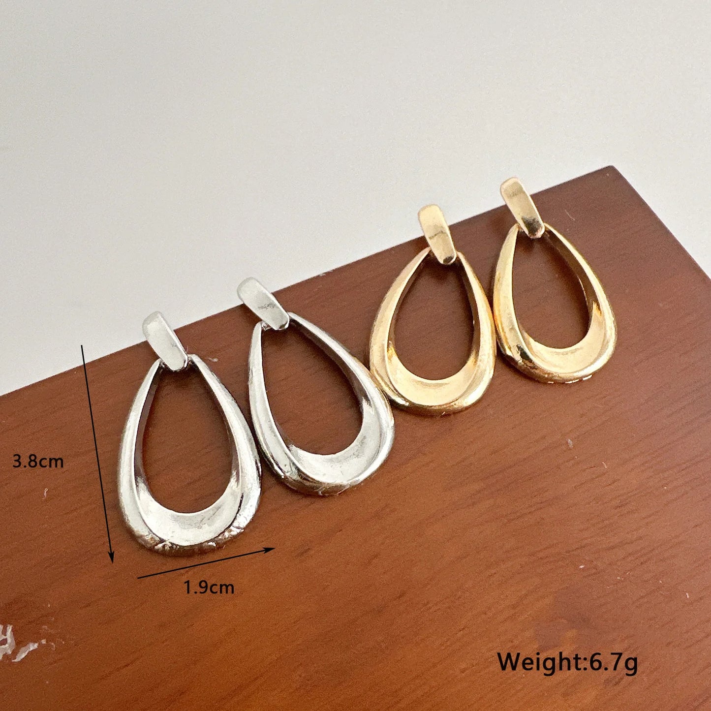 French Style Geometric Drop Earrings – Trendy Statement Jewelry for Women