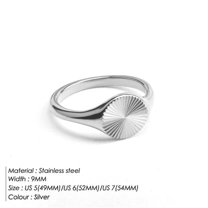 316L Stainless Steel Fashion Ring – Durable, Non-Fading Band for Women