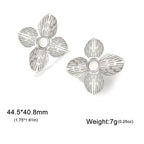 Pendientes Unift Vintage con diseño de flores para mujer: joyas bohemias de acero inoxidable chapado en oro de 14 quilates.