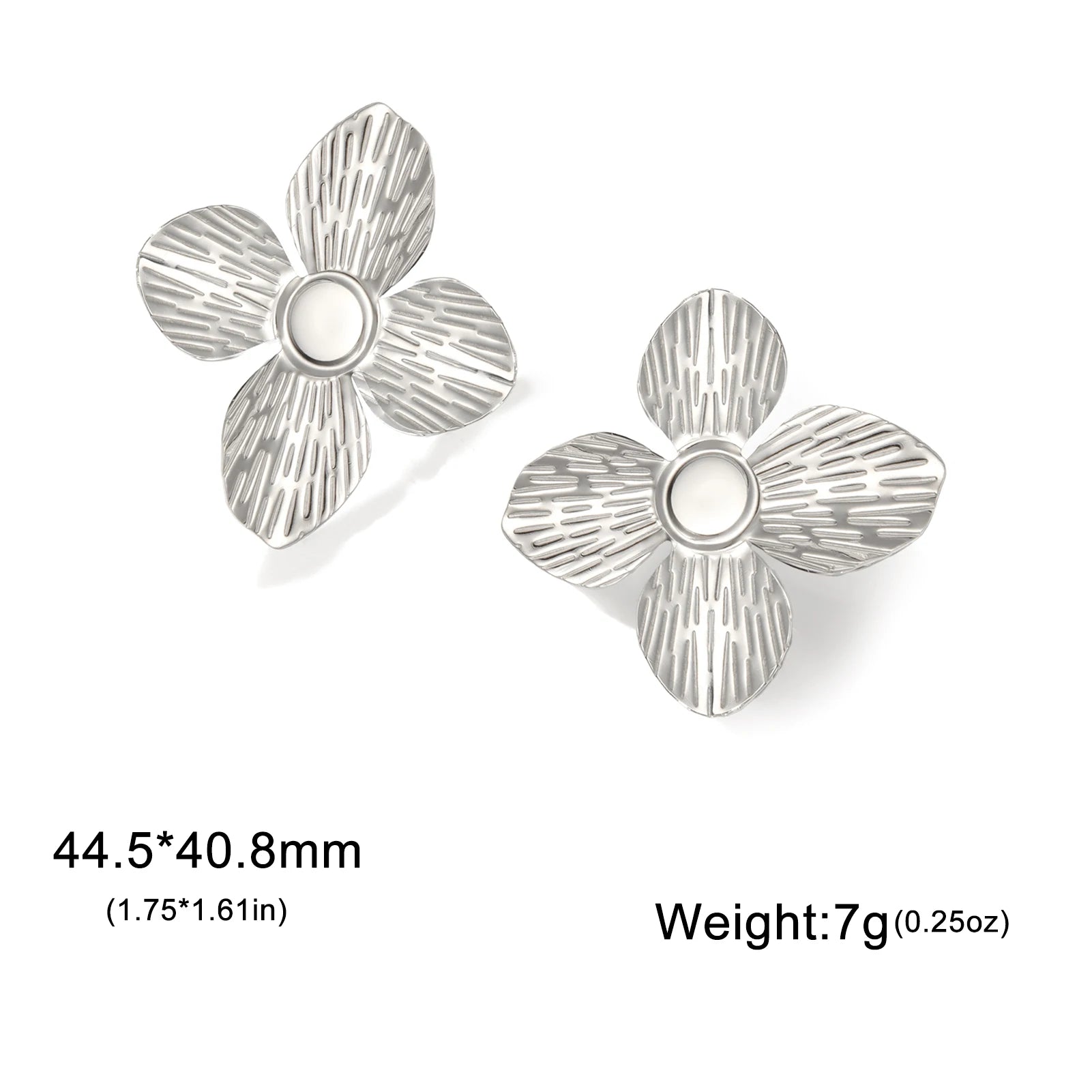 Pendientes Unift Vintage con diseño de flores para mujer: joyas bohemias de acero inoxidable chapado en oro de 14 quilates.