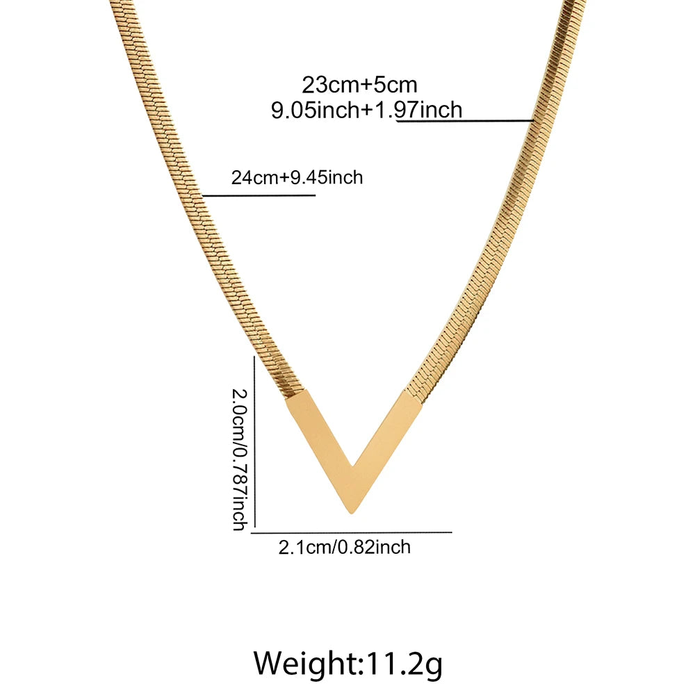 Collier pendentif géométrique en acier inoxydable – Bijou minimaliste unisexe pour hommes et femmes