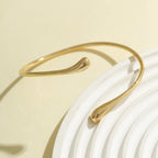 Pulsera geométrica vintage con forma de gota de agua para el brazo superior: brazalete ajustable para mujer