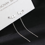 Boucles d'oreilles pendantes élégantes à longues pampilles et perles – Bijoux tendance en métal pour femmes