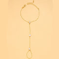 Bracelet losange en cristal de Bohème avec chaînette – Bijou de soirée élégant pour femme