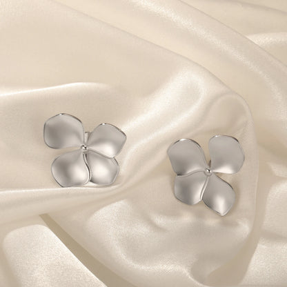 Unift Vintage Flower Stud Earrings for Women – Bohemian 14K Gold-Plated Stainless Steel Statement Jewelry