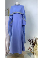 Elariah Embroidered Modest Abaya Dress for Women – Elegant Long Sleeve Kaftan Maxi Dress for Eid, Ramadan & Special Occasions