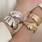 Brazalete trenzado geométrico irregular: pulsera vintage con estilo para mujer