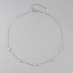 Collier trèfle à quatre feuilles plaqué or 18 carats pour femme – Acier inoxydable avec détails en zircone | Cadeau bijou de luxe