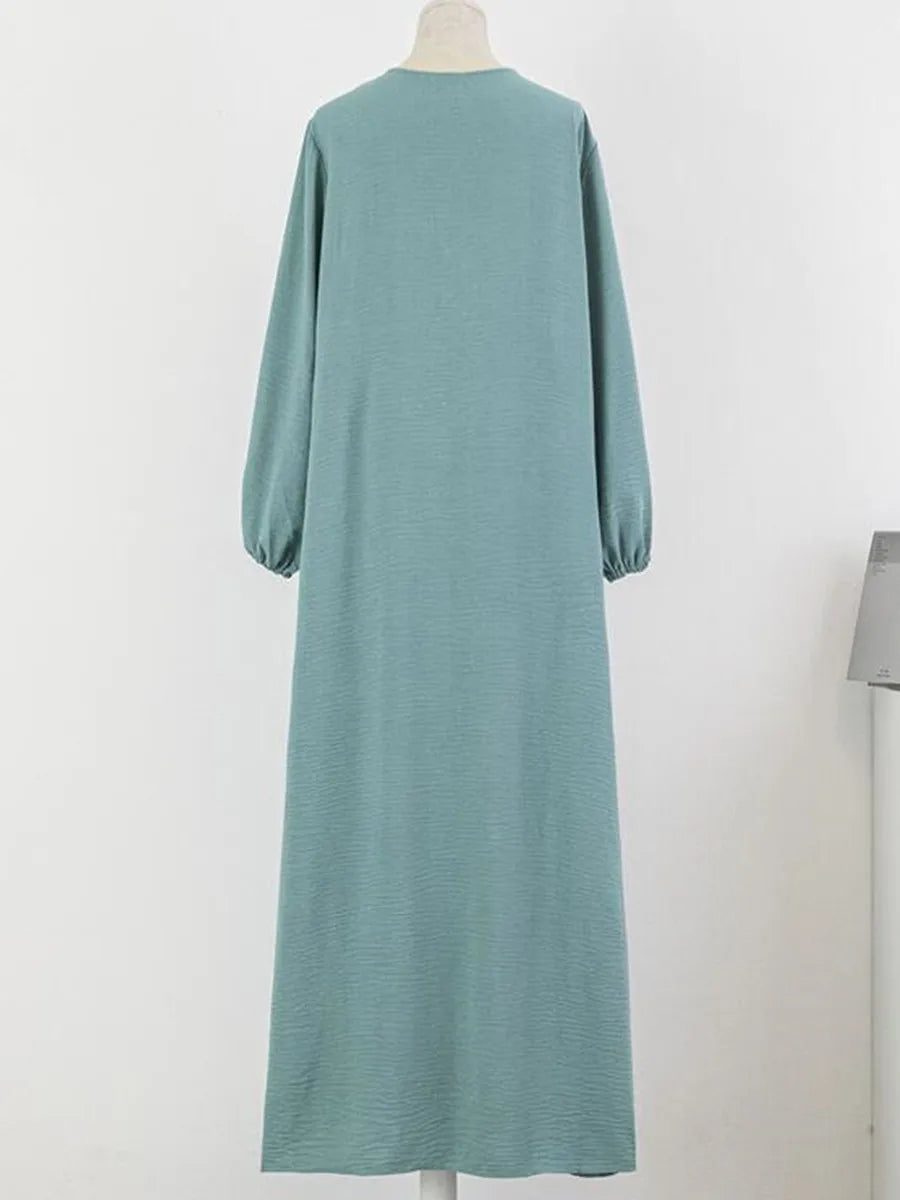 Elariah Luxury Modest Abaya Dress – Solid Color Dubai Kaftan Robe for Women | Elegant Islamic Ramadan & Occasion Wear