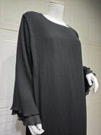 Elegant Pleated Kaftan Abaya Dress for Women – Flare Sleeve Jalabiya | Modest Eid & Occasion Wear