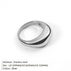 Bague tendance en acier inoxydable 316L – Alliance durable et résistante à la lumière pour femme