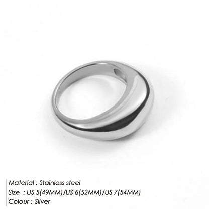 316L Stainless Steel Fashion Ring – Durable, Non-Fading Band for Women