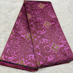 African Damask Lace Fabric (2.5 or 5 Yards) – Thick Jacquard Brocade for Aso Oke, Headwrap & Bridal Dresses
