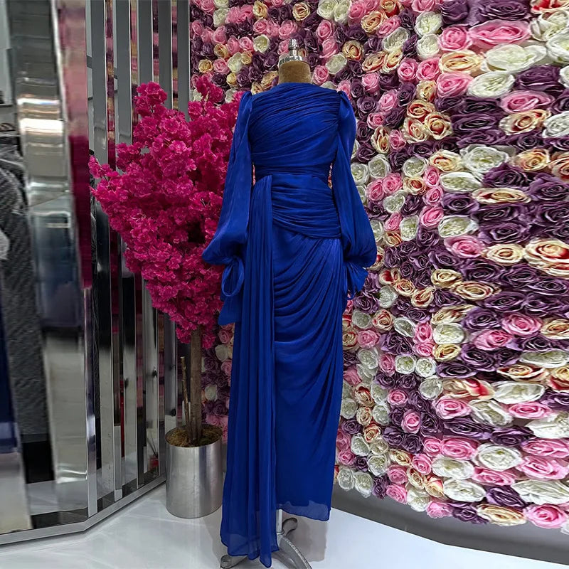 Robe maxi caftan soyeuse et modeste Elariah pour femmes – Abaya musulmane à manches longues, Jalabiya, tenue décontractée et de soirée