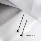 Boucles d'oreilles pendantes élégantes à longues pampilles et perles – Bijoux tendance en métal pour femmes
