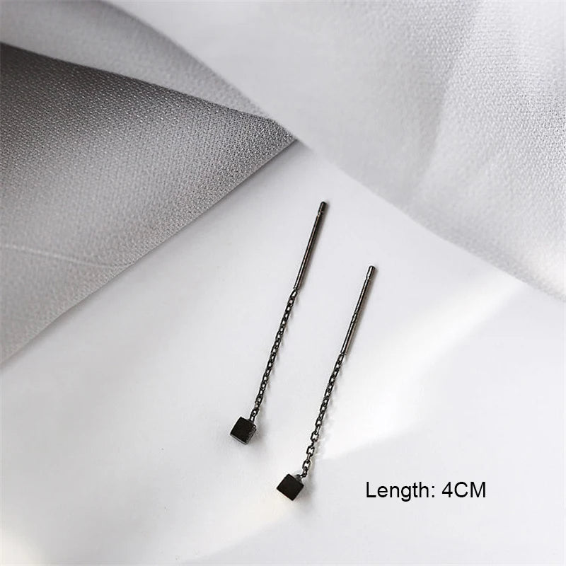 Boucles d'oreilles pendantes élégantes à longues pampilles et perles – Bijoux tendance en métal pour femmes