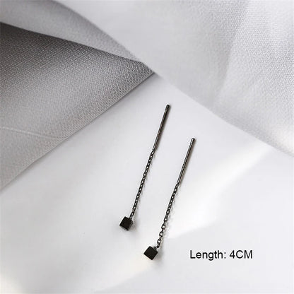 Elegant Pearl Long Tassel Drop Earrings – Fashion Metal Chain Jewelry for Women