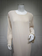 Elegant Pleated Kaftan Abaya Dress for Women – Flare Sleeve Jalabiya | Modest Eid & Occasion Wear