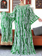 Embroidered Cotton Abaya Dress – Loose Boho Maxi Kaftan with Tassel Detail (One Size, 6 Colours)