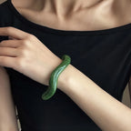 Brazalete acrílico irregular multicolor de moda: brazalete geométrico abierto para mujer