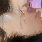 Collier ras-de-cou carré en zircon brillant de luxe pour femme – Bijou en cristal exquis, cadeau idéal pour les mariages, les fêtes et le quotidien