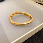 Gold Plated Zircon Round Open Cuff Bracelet for Women – Statement Rhinestone Bangle, Adjustable Party & Wedding Jewelry