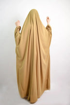 Abaya de prière à capuche pour femmes Elariah avec khimar long hijab | Vêtement de prière islamique modeste | Tissu Nida coupe ample