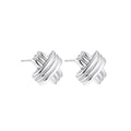 18K Gold Plated Stainless Steel Multilayer Circle Knot Drop Earrings for Women – Textured Statement Round Earrings
