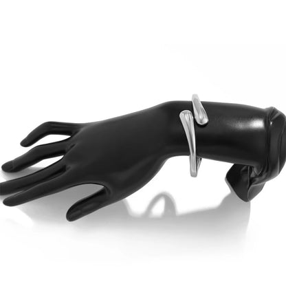 Chunky Twisted Wide Metal Cuff Bracelet – Gold & Silver Toned Statement Bangle