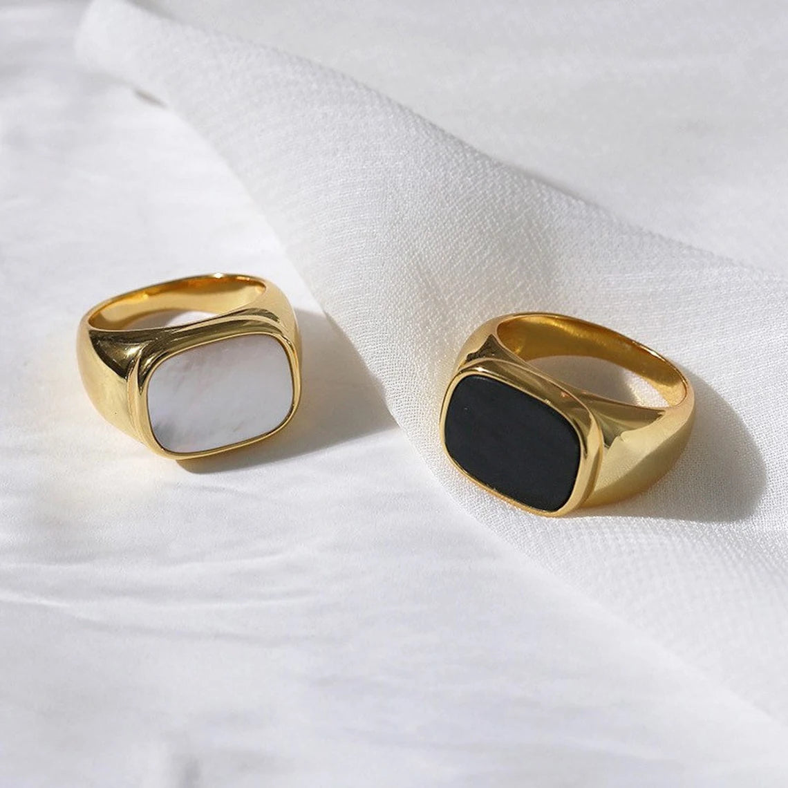 Bague tendance en acier inoxydable 316L – Alliance durable et résistante à la lumière pour femme