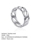Bague tendance en acier inoxydable 316L – Alliance durable et résistante à la lumière pour femme