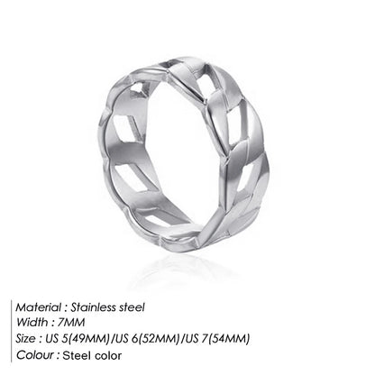 316L Stainless Steel Fashion Ring – Durable, Non-Fading Band for Women