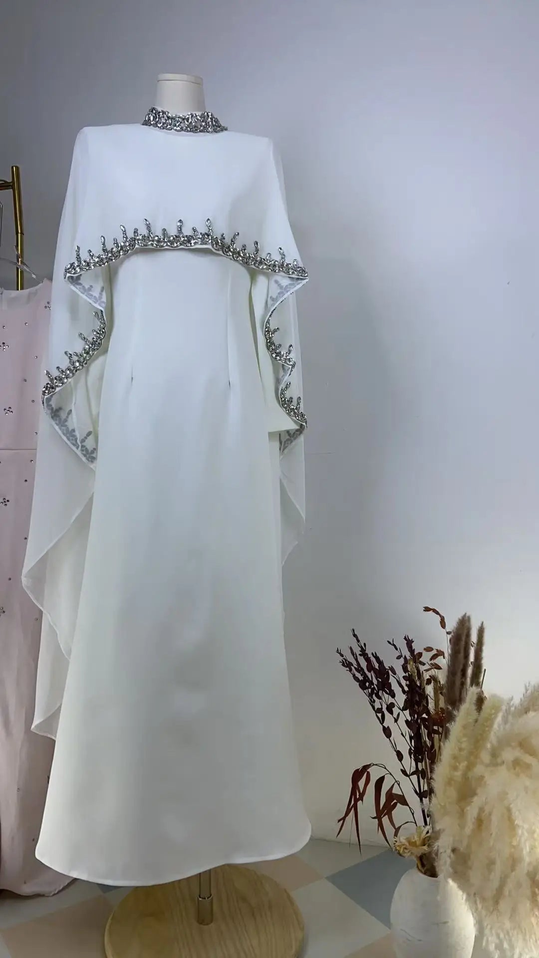 Elariah Embroidered Modest Abaya Dress for Women – Elegant Long Sleeve Kaftan Maxi Dress for Eid, Ramadan & Special Occasions