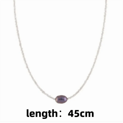 Artistic Retro Freshwater Pearl Necklace – Handmade Bohemian Pendant Jewelry