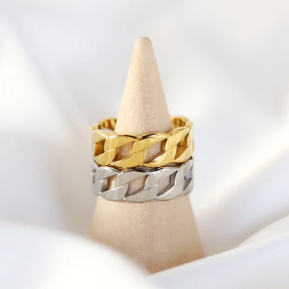 316L Stainless Steel Fashion Ring – Durable, Non-Fading Band for Women