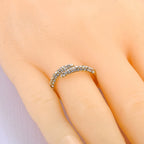Bague JeeMango en acier inoxydable à double cercle pour femme – Plaqué or 18 carats, étanche, bijou tendance