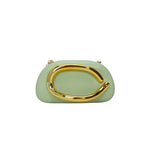 Elariah Structured PU Leather Clutch Bag with Metal Handle – Women’s Evening Crossbody & Handheld Party Purse