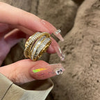 Bague plissée irrégulière, ouverte et ajustable – Bague tendance style punk Y2K pour femmes et hommes, bijou de soirée à la mode