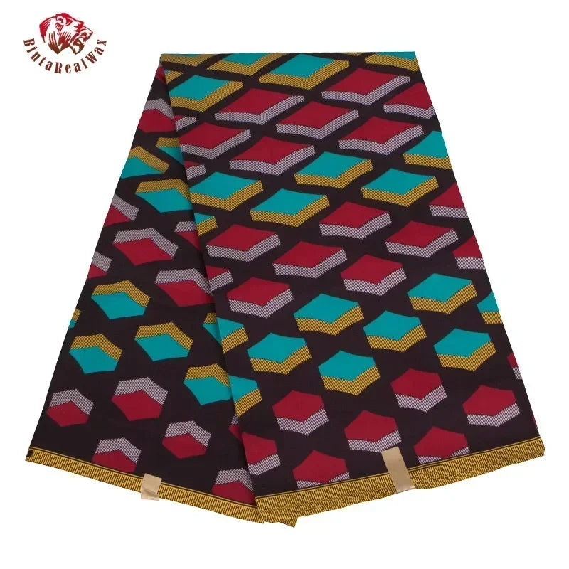 Elariah Ankara Wax Print Fabric – 6 Yards African Batik Polyester Material for Dresses, Sewing & Occasion Wear