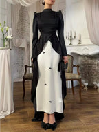 Robe caftan modeste en satin brodé Elariah – Abaya musulmane élégante pour l'Aïd, le Ramadan, les soirées et les occasions spéciales