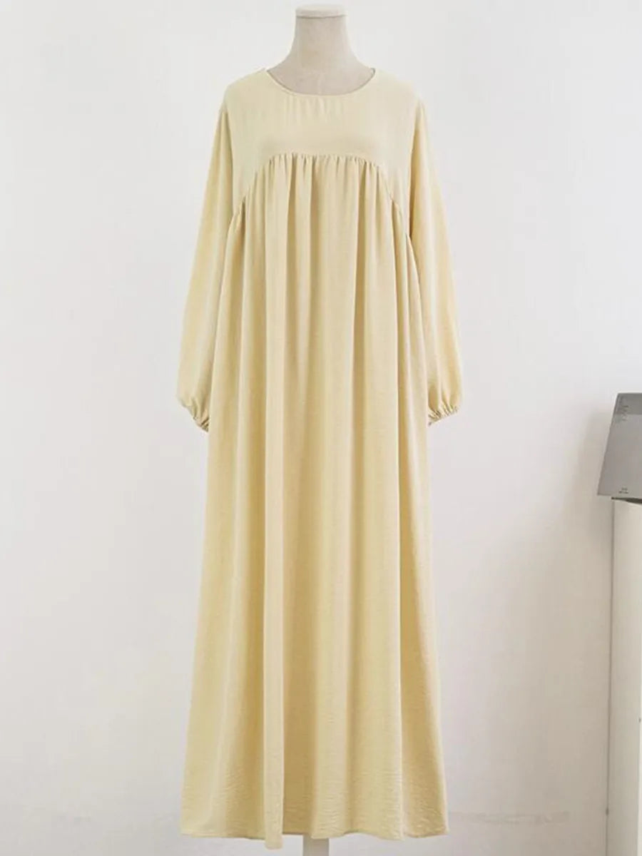Elariah Luxury Modest Abaya Dress – Solid Color Dubai Kaftan Robe for Women | Elegant Islamic Ramadan & Occasion Wear