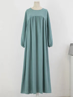 Elariah Luxury Modest Abaya Dress – Solid Color Dubai Kaftan Robe for Women | Elegant Islamic Ramadan & Occasion Wear