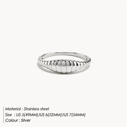 316L Stainless Steel Fashion Ring – Durable, Non-Fading Band for Women