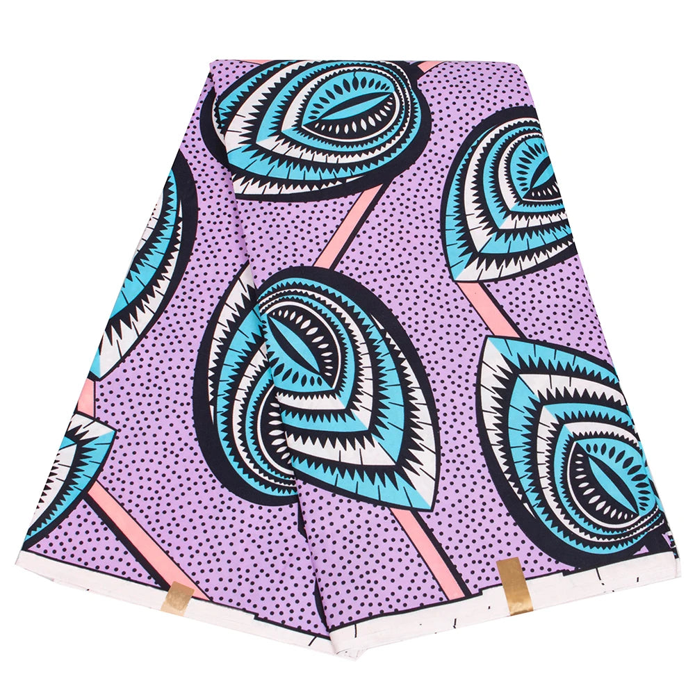 Elariah Ankara Wax Print Fabric – 6 Yards African Batik Polyester Material for Dresses, Sewing & Occasion Wear