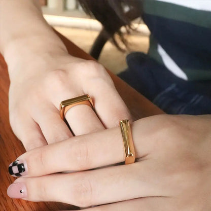 316L Stainless Steel Fashion Ring – Durable, Non-Fading Band for Women