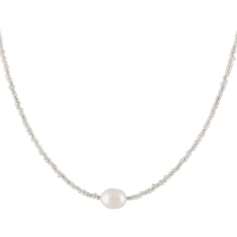 Collier de perles d'eau douce artistique et rétro – Pendentif bohème fait main
